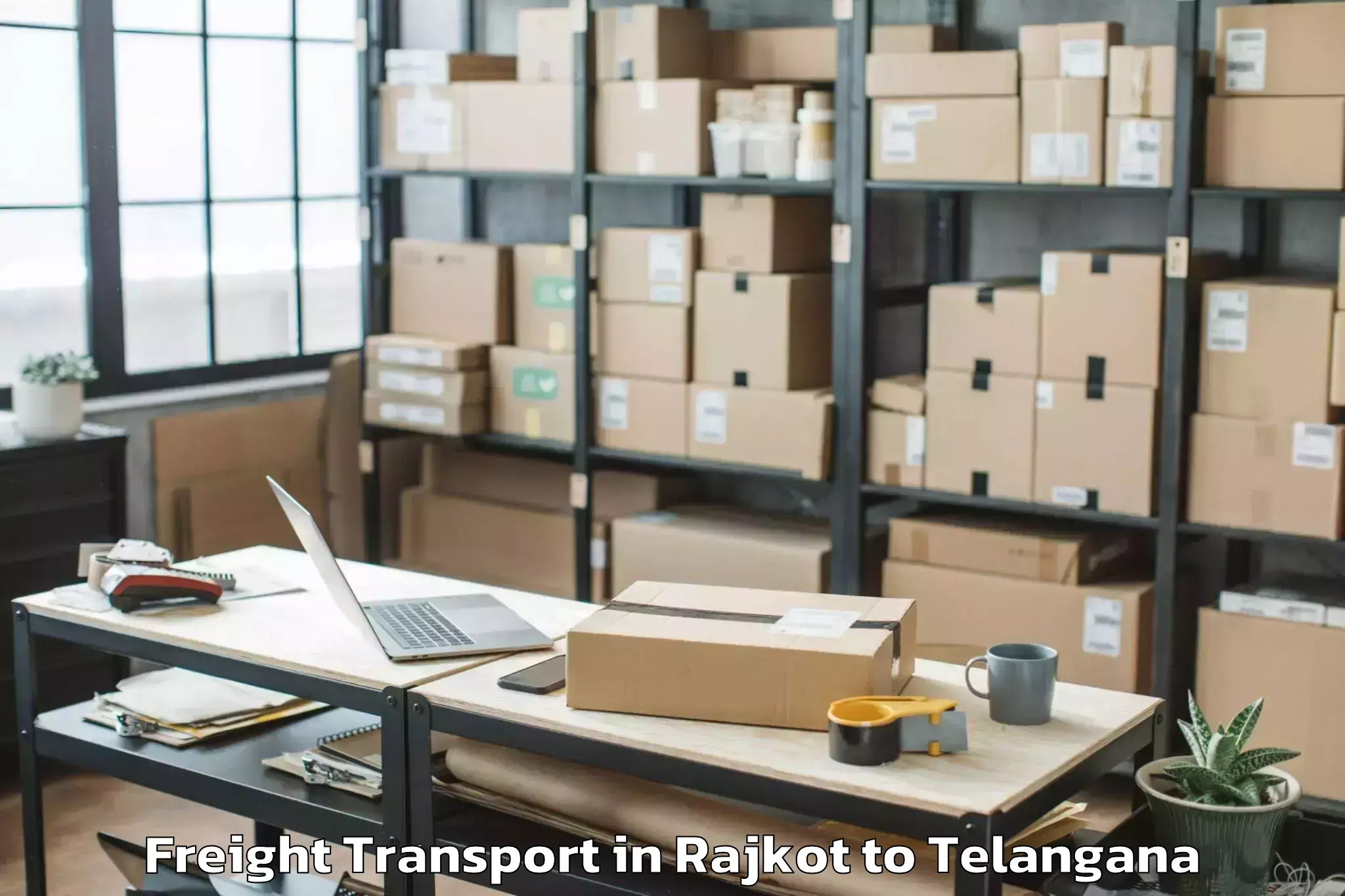 Easy Rajkot to Raghunathpalle Freight Transport Booking